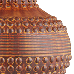 Настольная лампа темно-коричневая с тканевым абажуром в форме конуса Сhieftain варинант исполнения - 1 | Loft Concept в Уфе