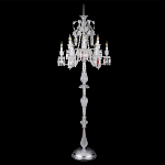 Торшер с 12-ю белыми текстильными абажурами и хрустальными подвесками Lustre Reverie варинант исполнения - 3 | Loft Concept в Уфе