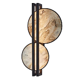 Бра из двух каменных дисков в металлической раме Constellation варинант исполнения - 1 | Loft Concept в Уфе