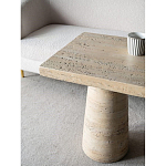 Столик приставной с квадратной столешницей Textured Cream Table варинант исполнения - 6 | Loft Concept в Уфе