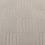 Подушка из хлопка рельефной вязки серого цвета Eden Line варинант исполнения - 3 | Loft Concept в Уфе