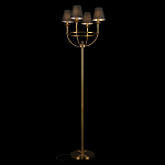 Торшер с металлическим основанием бронзового цвета с черными конусовидными абажурами Dignity варинант исполнения - 2 | Loft Concept в Уфе