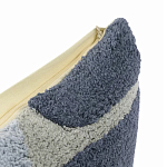 Чехол на подушку с рисунком серо-синего цвета Elan Textured варинант исполнения - 3 | Loft Concept в Уфе