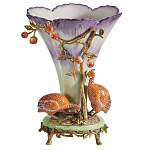 Ваза с цесарками из фарфора с бронзовыми элементами Garden of Eden варинант исполнения - 1 | Loft Concept в Уфе