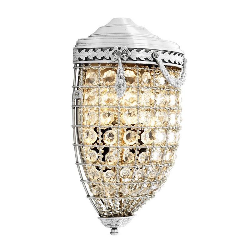 Бра Eichholtz Wall Lamp Emperor Nickel Никель Прозрачный (Transparent) в Уфе | Loft Concept 