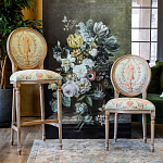 Стул из массива бука светло-зеленый с растительным орнаментом Raffael Angel Green Chair варинант исполнения - 6 | Loft Concept в Уфе