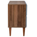 Тумба прикроватная серая из массива бука с 2-мя ящиками Wenge Light варинант исполнения - 3 | Loft Concept в Уфе