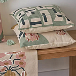 Подушка декоративная зеленого цвета с геометрическим рисунком Divine Abstractions варинант исполнения - 6 | Loft Concept в Уфе