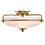 Потолочный светильник со стеклянным плафоном на изогнутых кронштейнах Quoizel  варинант исполнения - 11 | Loft Concept в Уфе