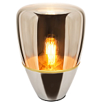 Настольный светильник со стеклянным плафоном коньячного цвета Carmella Globe Brown Glass Table Lamp варинант исполнения - 1 | Loft Concept в Уфе