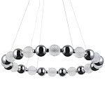 Светодиодная кольцевая люстра Crystal Globule Chrome Chandelier варинант исполнения - 3 | Loft Concept в Уфе