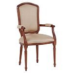 Стул с подлокотниками из натурального бука бежевый Solid Luxury варинант исполнения - 2 | Loft Concept в Уфе