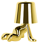 Настольная лампа фигурная цвета золото с гладким абажуром Высота 17 см Sophia варинант исполнения - 2 | Loft Concept в Уфе