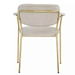 Стул Singer Chair с подлокотниками серый на золотистых ножках варинант исполнения - 4 | Loft Concept в Уфе