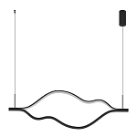 Подвесной светильник волнообразный изогнутый черного цвета 4000К Spiral Lighting варинант исполнения - 3 | Loft Concept в Уфе