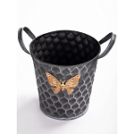 Железное кашпо Gold butterfly design варинант исполнения - 2 | Loft Concept в Уфе