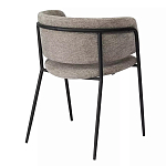 Стул полукруглый с каркасом из металла и мягким сиденьем и спинкой Soft Chenille варинант исполнения - 1 | Loft Concept в Уфе