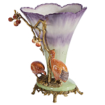 Ваза с цесарками из фарфора с бронзовыми элементами Garden of Eden варинант исполнения - 4 | Loft Concept в Уфе