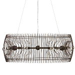 Люстра круглая из тонких прутьев Thin Bronze Rods варинант исполнения - 3 | Loft Concept в Уфе