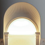 Встраиваемый в стену гипсовый светильник под покраску с арками и рельефными колоннами Antiquity Athena варинант исполнения - 7 | Loft Concept в Уфе