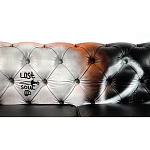 Диван Честерфильд граффити graffiti Orange Sofa натуральная кожа варинант исполнения - 8 | Loft Concept в Уфе