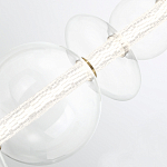 Подвесной светильник линейный с прозрачными стеклянными шарами разного диаметра Eurofase варинант исполнения - 13 | Loft Concept в Уфе