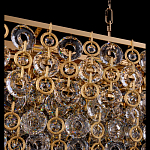 Люстра овальная каскадная с подвесками в форме колец Galaxy of Light варинант исполнения - 3 | Loft Concept в Уфе