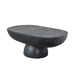 Столик кофейный черного цвета с овальной столешницей и круглым основанием Black Dalmen Table варинант исполнения - 5 | Loft Concept в Уфе