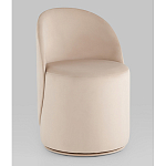 Пуф Loreen со спинкой вращающийся велюр молочный варинант исполнения - 1 | Loft Concept в Уфе