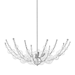 Люстра  с круглыми прозрачными шарами на серебряном каркасе Silver Stalk варинант исполнения - 2 | Loft Concept в Уфе