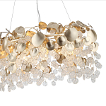 Люстра с декоративными подвесками из прозрачного стекла в форме монеток FAIRYTREE Light варинант исполнения - 9 | Loft Concept в Уфе