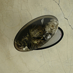 Шкатулка из эпоксидной смолы с цветами черная Epoxy Resin Oval Box Black варинант исполнения - 2 | Loft Concept в Уфе