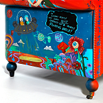 Кресло "Умный Умник" Rick and Morty graffiti chair натуральная кожа  варинант исполнения - 8 | Loft Concept в Уфе