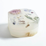 Шкатулка из эпоксидной смолы с цветами белая Epoxy Resin Square Box White варинант исполнения - 4 | Loft Concept в Уфе