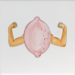 Плитка дизайнерская с узором Лимон варинант исполнения - 2 | Loft Concept в Уфе