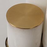 Торшер геометрический с тремя мраморными плафонами Marble Tripod варинант исполнения - 9 | Loft Concept в Уфе