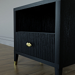 Прикроватная тумбочка с полкой Elsa Dreams Black варинант исполнения - 3 | Loft Concept в Уфе