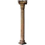Антикварная колонна из тикового дерева Bhavnagar Antique Column Brown варинант исполнения - 1 | Loft Concept в Уфе