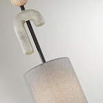 Подвесной светильник с серым тканевым плафоном Flourish варинант исполнения - 4 | Loft Concept в Уфе