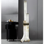 Торшер геометрический с тремя мраморными плафонами Marble Tripod варинант исполнения - 4 | Loft Concept в Уфе