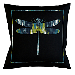 Подушка декоративная стрекоза сине-зеленый узор Ikat Pattern варинант исполнения - 1 | Loft Concept в Уфе