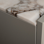 Тумба под телевизор серая с мраморной столешницей Uniqueness Marble варинант исполнения - 5 | Loft Concept в Уфе