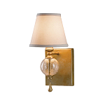 Бра со стеклянным шарообразным декором с пузырьками и бежевым абажуром Feiss варинант исполнения - 1 | Loft Concept в Уфе