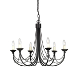 Люстра черного цвета ручной работы с канделябрами и переплетенной проволочной драпировкой Elstead Lighting варинант исполнения - 10 | Loft Concept в Уфе