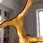 Зеркало кругле с декоративной золотой вставкой Golden Tree варинант исполнения - 5 | Loft Concept в Уфе