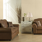 Настольная лампа с фарфоровым основанием бежевого цвета с рисунком и плиссированным абажуром на темной подставке Elstead Lighting варинант исполнения - 11 | Loft Concept в Уфе