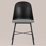 Стул из прочного пластика на металлическом основании Anora Black варинант исполнения - 2 | Loft Concept в Уфе