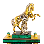 Настольный письменный набор из малахита с декором в виде лошади Leader Organizer варинант исполнения - 2 | Loft Concept в Уфе