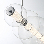 Подвесной светильник линейный с прозрачными стеклянными шарами разного диаметра Eurofase варинант исполнения - 5 | Loft Concept в Уфе