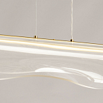 Люстра линейная с прозрачным волнообразным плафоном Wave Line варинант исполнения - 10 | Loft Concept в Уфе